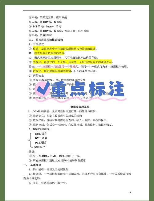 数据库教学理论基础考哪些知识点？