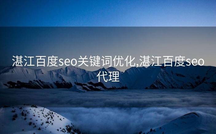 湛江SEO优化专家，一站式外包服务哪家好？